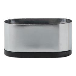 Stalen meubelpoot chroom ovaal 6 bij 3 cm en hoogte 3 cm  (3 x 6 cm)