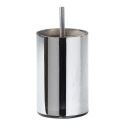 Stalen meubelpoot chroom rond ø 7,6 cm en hoogte 12 cm  (M8) 
