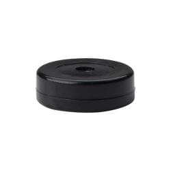 Glijder zwart rond Ø 3 cm en hoogte 1 cm  van kunststof - 8 stuks