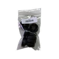 Glijder zwart rond Ø 3 cm en hoogte 1 cm  van kunststof - 8 stuks