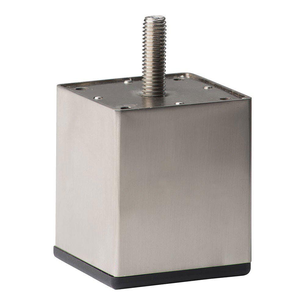 Stalen meubelpoot rvs look vierkant 6 bij 6 cm en hoogte 7 cm (M10) (5 x 5 cm) Stalen meubelpoot rvs look vierkant 6 bij 6 cm en hoogte 7 cm (M10) (5 x 5 cm)