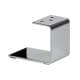 Massief stalen meubelpoot chroom design 15 bij 7 cm en hoogte 12 cm  (1 x 7 cm)