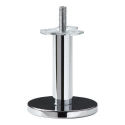 Chromen ronde meubelpoot 12 cm (M10)