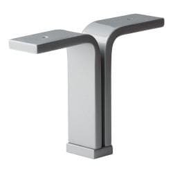 Massief stalen meubelpoot grijs design 18,5 bij 4 cm en hoogte 13 cm  (1 x 4 cm)