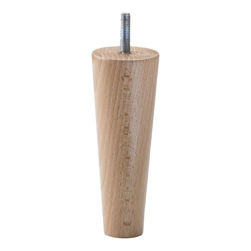Meubelpoot conisch 5 bij 5 cm en hoogte 15 cm van massief hout (M10) Meubelpoot conisch 5 bij 5 cm en hoogte 15 cm van massief hout (M10)