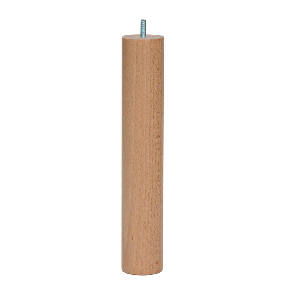 Furniture Legs Europe Meubelpoot rond Ø 5 cm en hoogte 28 cm van massief hout (M8)