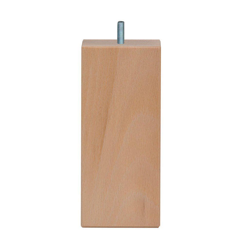 Vierkanten houten meubelpoot 16 cm (M8)