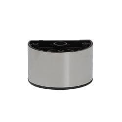 Meubelpoot rvs look rond 8 bij 5,5 cm en hoogte 5 cm  van kunststof