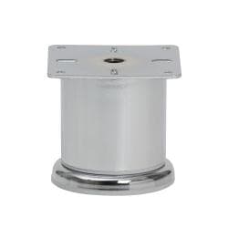 Stalen meubelpoot chroom rond ø 6 cm en hoogte 6,8 cm 