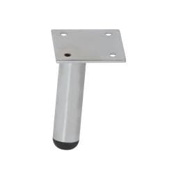 Stalen meubelpoot chroom rond ø 2,5 cm en hoogte 9,5 cm 