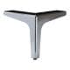 Stalen meubelpoot rvs look hoek 13,5 bij 13,5 cm en hoogte 13 cm