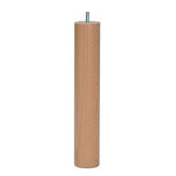Meubelpoot  rond Ø 5 cm en hoogte 28 cm  van massief hout (M10) 