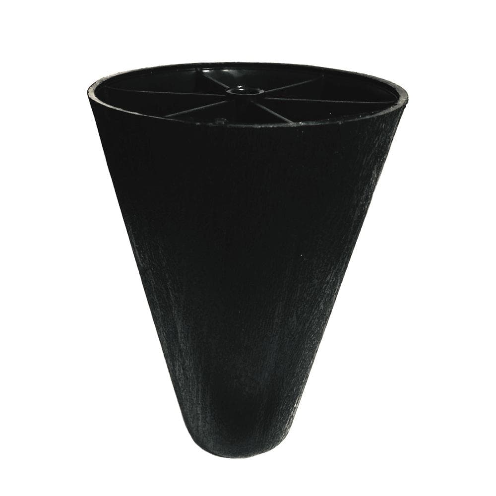 Meubelpoot zwart conisch 10 bij 10 cm en hoogte 13 cm van kunststof Meubelpoot zwart conisch 10 bij 10 cm en hoogte 13 cm van kunststof