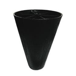 Meubelpoot zwart conisch 10 bij 10 cm en hoogte 13 cm  van kunststof