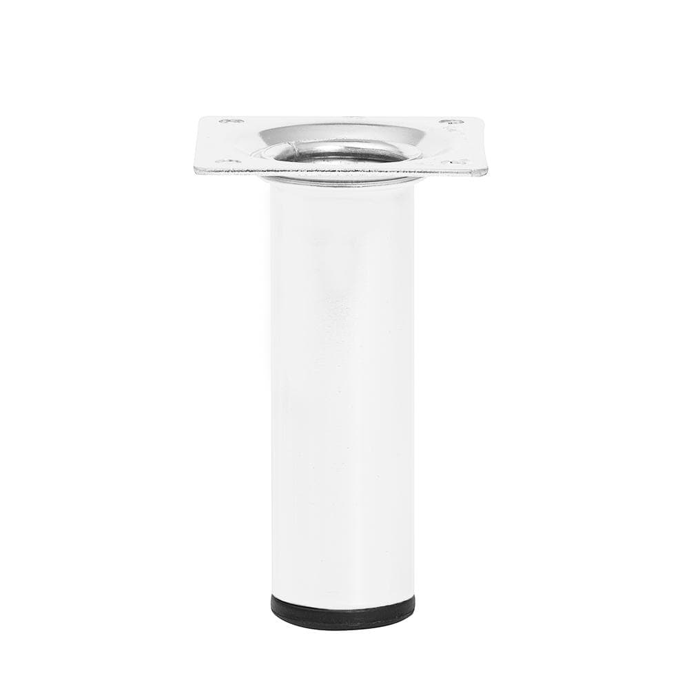 Stalen meubelpoot wit rond ø 3 cm en hoogte 10 cm Stalen meubelpoot wit rond ø 3 cm en hoogte 10 cm