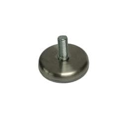 Stalen stelvoet rvs look rond ø 5,5 cm en hoogte 1 cm  (M10) 