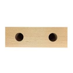 Meubelpoot rechthoek 15 bij 5 cm en hoogte 12 cm  van massief hout