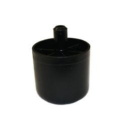 Meubelpoot zwart rond 5,5 bij 5 cm en hoogte 5 cm  van kunststof