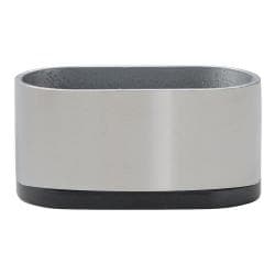 Stalen meubelpoot rvs look ovaal 6 bij 3 cm en hoogte 3 cm 