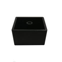 Meubelpoot zwart vierkant 5 bij 5 cm en hoogte 3 cm  van kunststof
