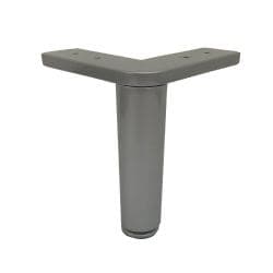 Stalen meubelpoot grijs rond ø 13 cm en hoogte 15 cm 
