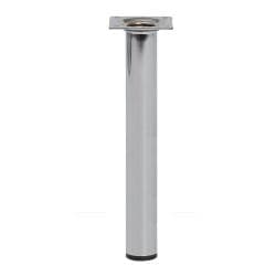 Stalen meubelpoot chroom rond ø 3 cm en hoogte 30 cm 