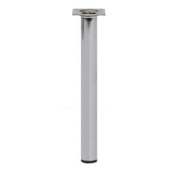 Stalen meubelpoot chroom rond ø 3 cm en hoogte 40 cm 