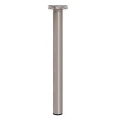 Stalen meubelpoot rvs look rond ø 3 cm en hoogte 50 cm