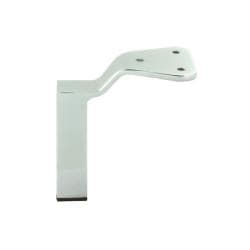 Stalen meubelpoot chroom vierkant 3 bij 3 cm en hoogte 14 cm 