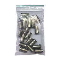 Rampamoer messing rond Ø 1,4 cm en hoogte 2,5 cm  van massief messing (M10)  - 20 stuks