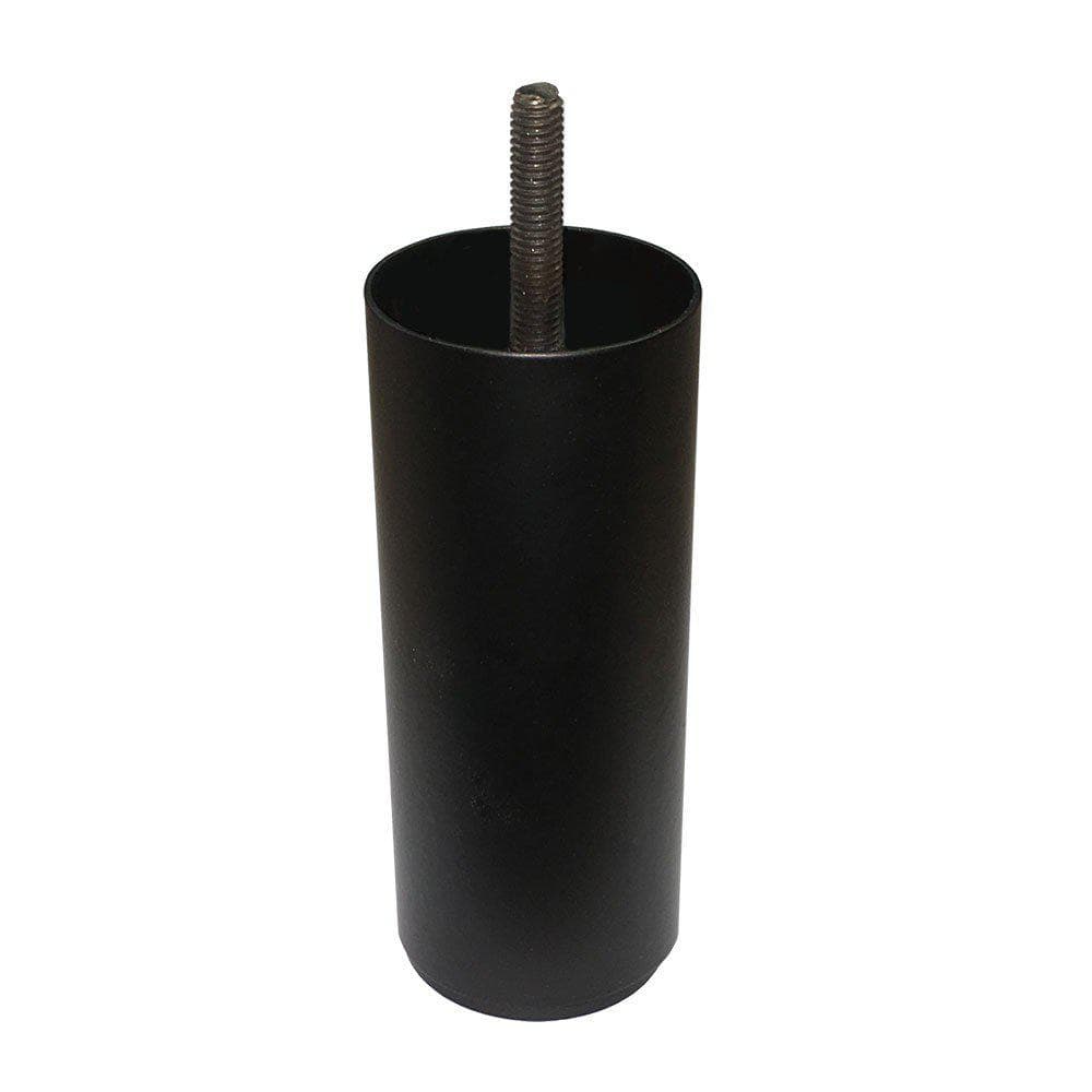 Stalen meubelpoot zwart rond ø 6 cm en hoogte 12 cm (M8) Stalen meubelpoot zwart rond ø 6 cm en hoogte 12 cm (M8)
