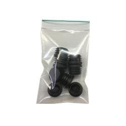 Inslagdop/meubeldop zwart rond Ø 2,8 cm en hoogte 0,4 cm  van kunststof - 8 stuks