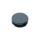 Inslagdop/meubeldop zwart rond Ø 2,8 cm en hoogte 0,4 cm  van kunststof - 8 stuks