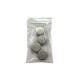 Inslagdop/meubeldop rvs look rond Ø 3,2 cm en hoogte 0,4 cm  van kunststof - 4 stuks