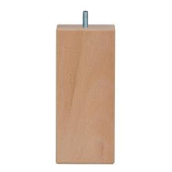 Houten vierkanten meubelpoot  18 cm (M10)