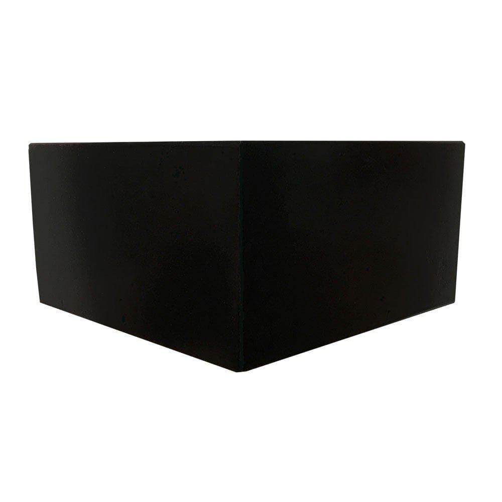 Meubelpoot zwart hoek 20 bij 20 cm en hoogte 10 cm van massief hout Meubelpoot zwart hoek 20 bij 20 cm en hoogte 10 cm van massief hout