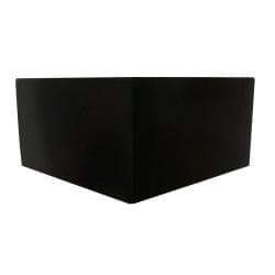 Meubelpoot zwart hoek 20 bij 20 cm en hoogte 10 cm  van massief hout