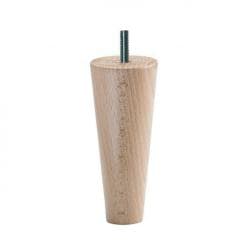 Kegelvormige houten meubelpoot 12 cm (M8)