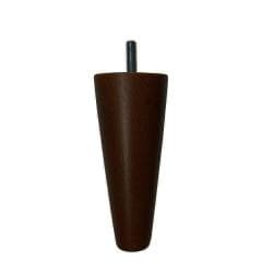 Meubelpoot bruin conisch 5,5 bij 5,5 cm en hoogte 12 cm  van massief hout (M8) 