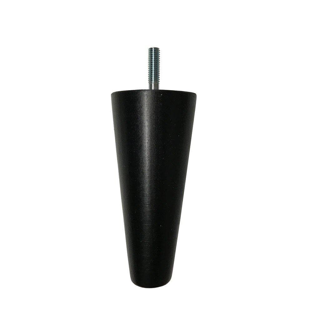 Meubelpoot zwart conisch 5,5 bij 5,5 cm en hoogte 12 cm van massief hout (M8) Meubelpoot zwart conisch 5,5 bij 5,5 cm en hoogte 12 cm van massief hout (M8)
