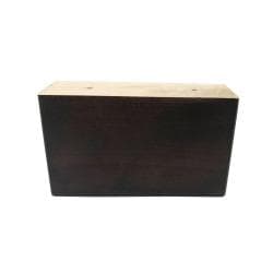 Meubelpoot bruin rechthoek 15 bij 5 cm en hoogte 9 cm  van massief hout