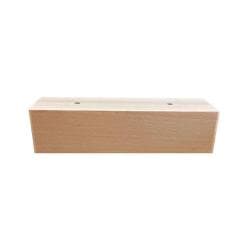 Meubelpoot  rechthoek 20 bij 5 cm en hoogte 6 cm  van massief hout