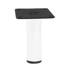 Stalen meubelpoot wit rond ø 3 cm en hoogte 10 cm 