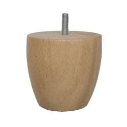 Meubelpoot  rond Ø 8 cm en hoogte 8 cm  van massief hout (M8) 