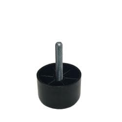Meubelpoot zwart rond Ø 5 cm en hoogte 3,5 cm  van kunststof (M8)