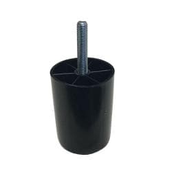 Meubelpoot zwart rond Ø 5 cm en hoogte 7 cm  van kunststof (M8) 