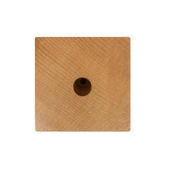 Meubelpoot  vierkant 8 bij 8 cm en hoogte 5 cm  van massief hout