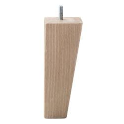 Meubelpoot  vierkant 7,5 bij 7,5 cm en hoogte 20 cm  van massief hout (M8)