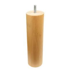 Meubelpoot  rond Ø 6,5 cm en hoogte 23 cm  van massief hout (M8)
