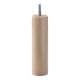 Meubelpoot  rond Ø 6,5 cm en hoogte 23 cm  van massief hout (M8)